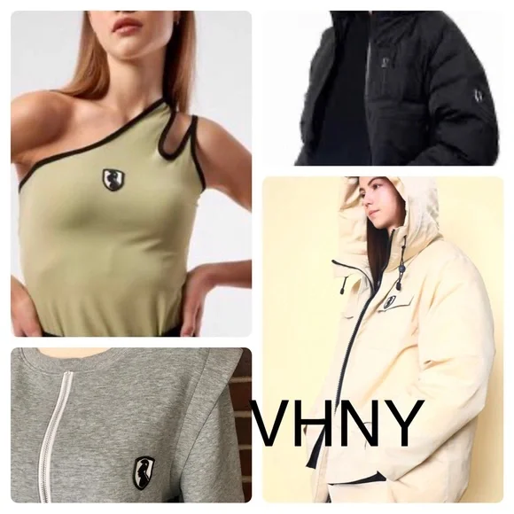 NWT VHNY Down Parka Oversized Winter Coat Beige Hooded Down Parka Jacket Sz M - Picture 3 of 12